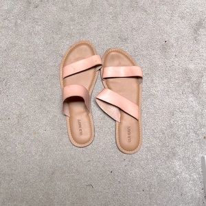 Old Navy pink/nude strap sandals size 8
